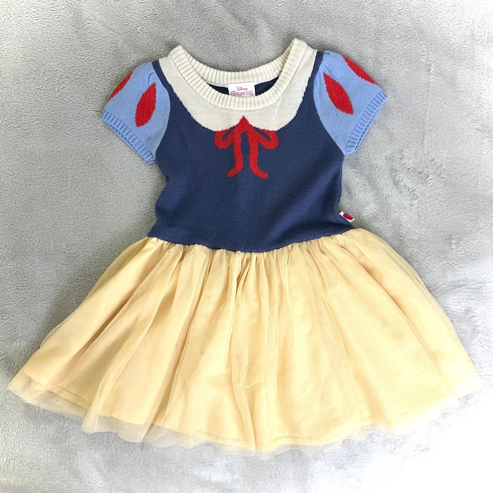 Disney Princess 3T Snow White Sweater Dress Costume Tulle Skirt Halloween Cute